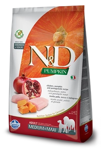 N&D Pumpkin Grain Free canine CHICKEN AND POMEGRANATE ADULT MEDIUM & MAXI 12kg
