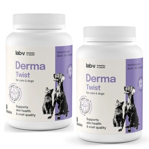 Lab-v Derma Twist - podpora kůže, srsti a ochranných bariér pro psy a kočky 2x60 twist off kapslí
