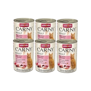 Animonda Cat Carny Adult příchuť: hovězí maso, krůta a krevety 6x400g