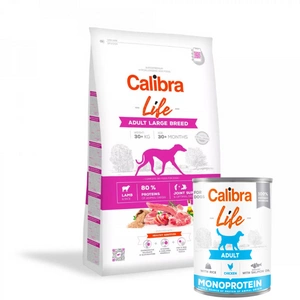 Calibra Dog Life Adult Large Breed Lamb 12 kg + CALIBRA Dog Life Adult Chicken with rice 400 g