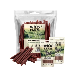 WILD FARM hovězí tyčinky 500g pamlsky pro psy + WILD FARM hovězí tyčinky 2x80g