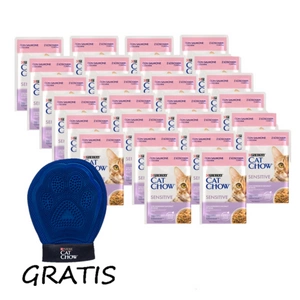 CAT CHOW Sensitive krmivo s lososem a cuketou v omáčce 26x85g