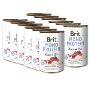 BRIT MONO PROTEIN JEHNĚČÍ A HNĚDÁ RÝŽE 12x400g