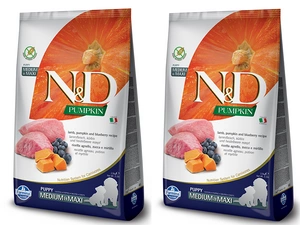 Farmina N&D GF Pumpkin DOG Puppy M/L Lamb & Blueberry 2x12kg ZAHRNUTO -3%