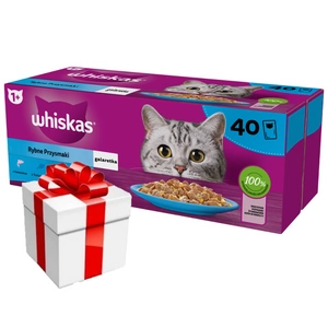 WHISKAS Adult sáčky 40 x 85 g Fishy Treats + Překvapení pro kočku