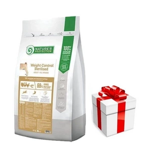 NATURES PROTECTION Weight Control Sterilised Poultry with Krill Adult All Breeds 12kg + překvapení pro vašeho psa ZDARMA