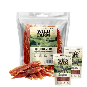 WILD FARM měkká kachní prsa 500g pamlsky pro psy + WILD FARM měkká kachní prsa 2x80g