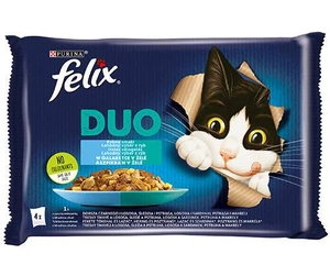 FELIX Duo rybí příchutě v želé 4x85g