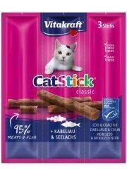 VITAKRAFT Cat Stick Kabanosy s treskou pro kočky 3x18g