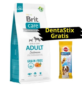 Brit Care Grain-free Adult Salmon & Potato 12kg + DentaStix GRATIS