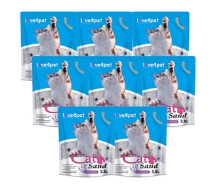 Cat Sand Levandule silikonové stelivo pro kočky 8x3,8l