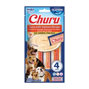 INABA Dog Churu (na rybí bázi) Tuňák Losos 4x14g (56g)