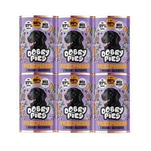 Dobry Pies Quail s mangem a kozieradkou 6x400g