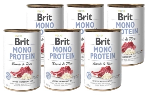 BRIT MONO PROTEIN JEHNĚČÍ A HNĚDÁ RÝŽE 6x400g
