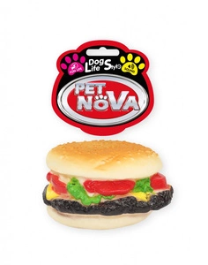 Pet Nova DOG LIFE STYLE Hamburger s posypkou, sýrem a omáčkou 9cm