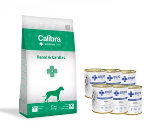 Calibra Veterinary Diets Dog Renal Cardiac 12 kg + ENZO VET Renal 6 x 400 g