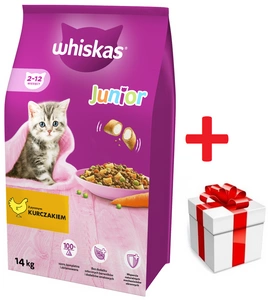 WHISKAS Junior kuře 14kg + Překvapení pro kočku