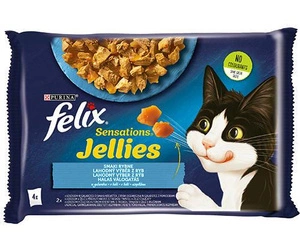 FELIX Sensations Rybí příchutě v želé 4x85g