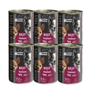 Super Beno PES bezlepkové kousky s hovězím a zvěřinou v omáčce 6x415g