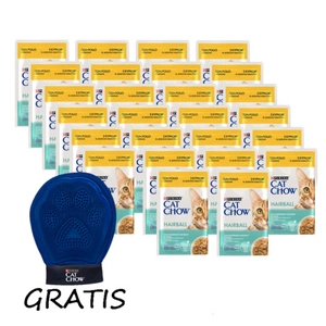CAT CHOW Hairball Kuřecí maso a zelené fazolky v omáčce 26x85g