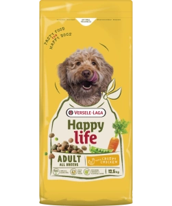 VERSELE-LAGA Happy Life Adult with Chicken 12,5 kg – krmivo pro dospělé psy s kuřecím masem
