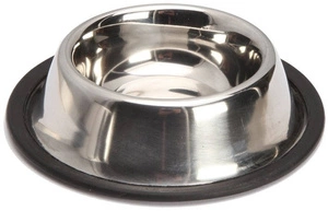 Kovová miska s protiskluzovou gumou, 0,45l