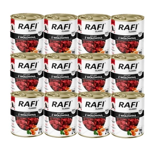 DOLINA NOTECI Mokré krmivo pro psy Rafi Classic s hovězím masem 12x800g