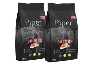 DOLINA NOTECI Piper Animals s lososem 2x12kg