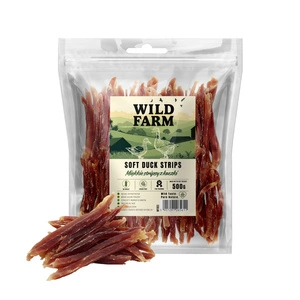 WILD FARM Měkké kachní proužky 500g pamlsky pro psy