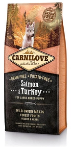 Carnilove Salmon &amp; Turkey pro štěňata velkých plemen 12 kg