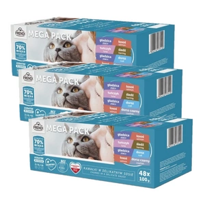 Frendi sáčky pro kočky s rybími příchutěmi v omáčce 144x100g