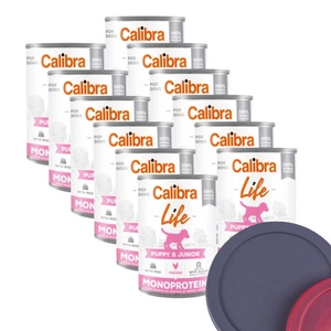 CALIBRA Dog Life Puppy & Junior Chicken 12x400g + víčko na plechovku ZDARMA