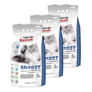 SUPER BENEK Shaggy Litter - Podestýlka pro dlouhosrsté kočky 3x5L