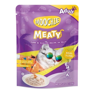 MOOCHIE Tuna & Scallop In Jelly 70g mokré krmivo pro kočky (tuňák a mušle v želé)