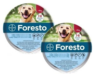 Foresto obojek pro psy nad 8 kg 70 cm x2 LEVNĚJŠÍ V SADĚ !!!!