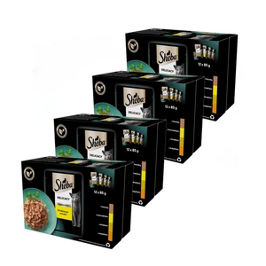 Sheba Select Slices in jelle drůbeží 48 x 85 g kapsa kuře, krůta, kachna, drůbe SLEVA