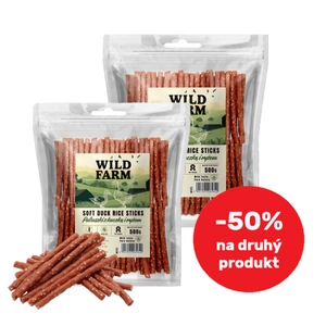 WILD FARM tyčinky pro psy s kachnou a rýží 2x500g
