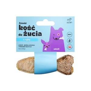 AZANKI Žvýkací kost se lososem v lososové kůži s tymiánem 12 cm