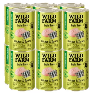 WILD FARM Premium Grain Free Chicken and Sprats 12x400g - krmivo pro kočky bez obilovin