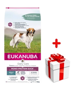 EUKANUBA-Adult Daily Care Mono-Protein duck-12kg + Překvapení Zdarma !!!