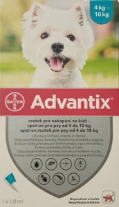 Advantix Spot-on pro psy 4-10 kg 1 x 1 ml
