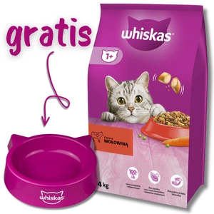 WHISKAS Adult hovězí 14 kg + Miska pro kočky WHISKAS GRATIS