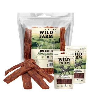 WILD FARM jehněčí filé 500g pamlsky pro psy + WILD FARM jehněčí klobásky 2x80g