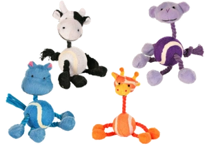 TRIXIE Hračka s míčkem a provázky v podobě zvířátek - 16 cm