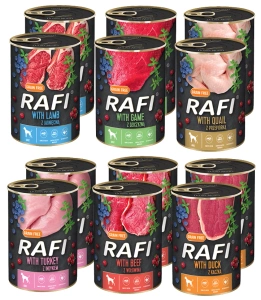 DOLINA NOTECI Rafi Směs příchutí 36x400g 6 PŘÍCHUTĚ