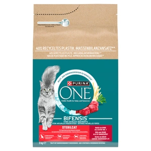 Purina One Cat Sterilcat Hovězí krmivo pro kočky 3 kg