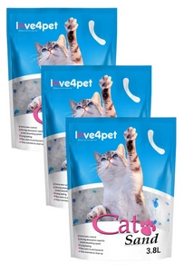 CAT SAND Silikonová podestýlka pro kočky 3x3,8l