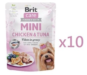 Brit Care Mini Chicken & Tune fillets in gravy 10x85g
