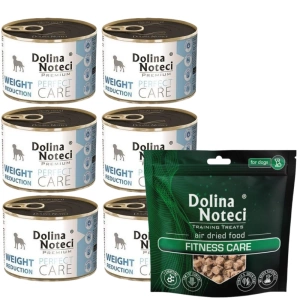 Dolina Noteci Premium Perfect Care Weight Reduction 6x185g + Training Treats Fitness Care 130g