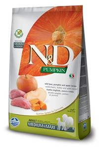 Farmina N&amp;D Pumpkin Grain Free canine BOAR AND APPLE ADULT MEDIUM &amp; MAXI 12 kg